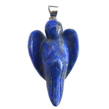 Lapislazuli Engel Anhänger, Kettenanhänger mit Öse, Edelsteinengel