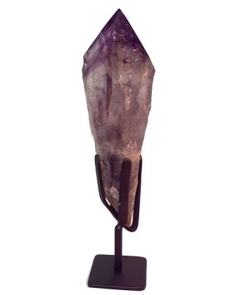 Amethyst Spitze auf Ständer, Edelstein Spitze poliert, Therapiestein, Dekoration, Kristallspitze, N744