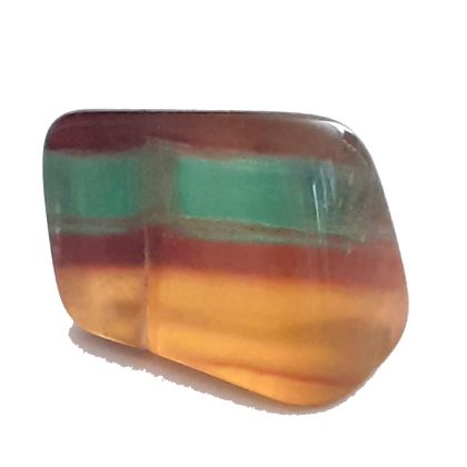 Regenbogen-Fluorit polierter Stein, Fluorit bunter Edelstein Glücksbringer-Heilstein, N15