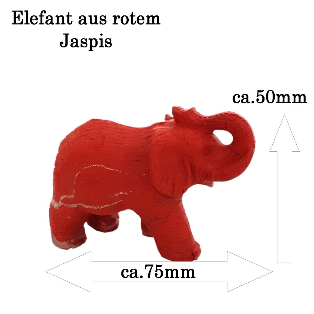 Gravur - roter Jaspis Elefant Elefant Edelstein