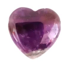 Amethyst Herz Anhänger klein kaufen, ca. 20 mm Lila Kristall Herz gebohrt Kettenanhänger, Echter Edelstein Schmuck Herz Anhänger für Lederband