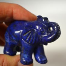 Lapis Elefant, Lapis-Lazuli Stein Tier Elefant, Edelsteintier, Tier Figur Handarbeit, Dekoration, ca. 5 cm