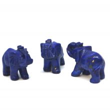 Lapis Elefant, Lapis-Lazuli Stein Tier Elefant, Edelsteintier, Tier Figur Handarbeit, Dekoration, ca. 5 cm