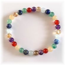 Chakra Edelstein Kugel-Armband, Perlen Schmuck 7 Farben, Energie-Yogaarmband für Damen und Herren