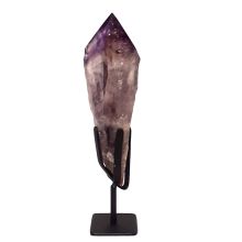 Amethyst Spitze auf Ständer, Edelstein Spitze poliert, Therapiestein, Dekoration, Kristallspitze, N744