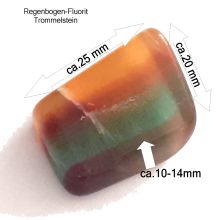 Regenbogen-Fluorit polierter Stein, Fluorit bunter Edelstein Glücksbringer-Heilstein, N15