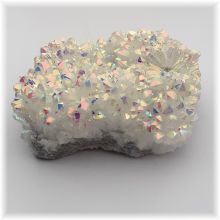 Angel Aura Kristall Gruppe, Bergkristall veredelt, Stufe mit buntem Farbspiel, N144