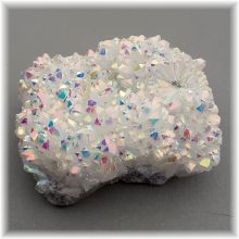 Angel Aura Kristall Gruppe, Bergkristall veredelt, Stufe mit buntem Farbspiel, N144