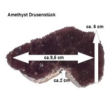 Amethyst-Drusenstück, Naturstein aus der Türkei, flach liegender Amethyst, zur Dekoration, für Sammler | N164