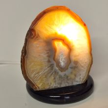 Achat-Lampe Edelsteinlampe, Naturstein-Lampe für Wohn-und Schlafräume und für Ihren Bürotisch,N194