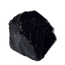 Obsidian Natur Rohstein Brocken, Edelstein Osidian schwarz, Vulkanglas, N927