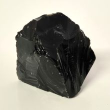 Obsidian Natur Rohstein Brocken, Edelstein Osidian schwarz, Vulkanglas, N927