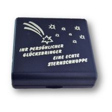 Meteoroit-Anhänger an einer Silber Kette, Kettenanhänger Schmuckset Meteoroide echt, Sternschnuppe, Glücksbringer