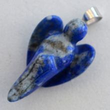 Lapislazuli Engel Anhänger, Kettenanhänger mit Öse, Edelsteinengel